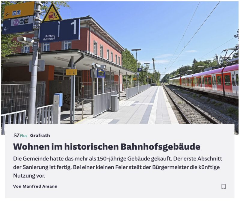 Eröffnung Bahnhof Grafrath